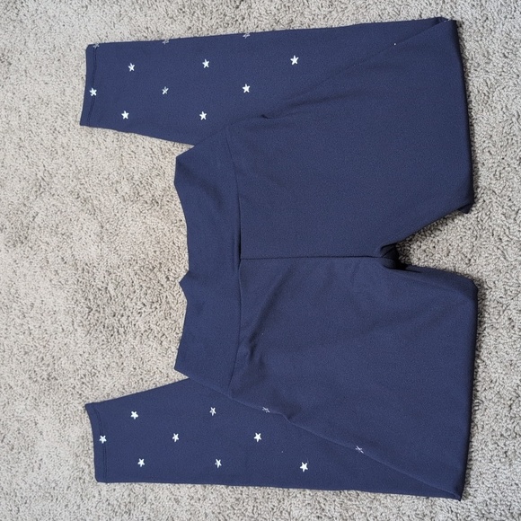 Beach Riot Sport Cara Star Studded Leggings Navy Blue Silver Stud Stars Size Med - Picture 11 of 12